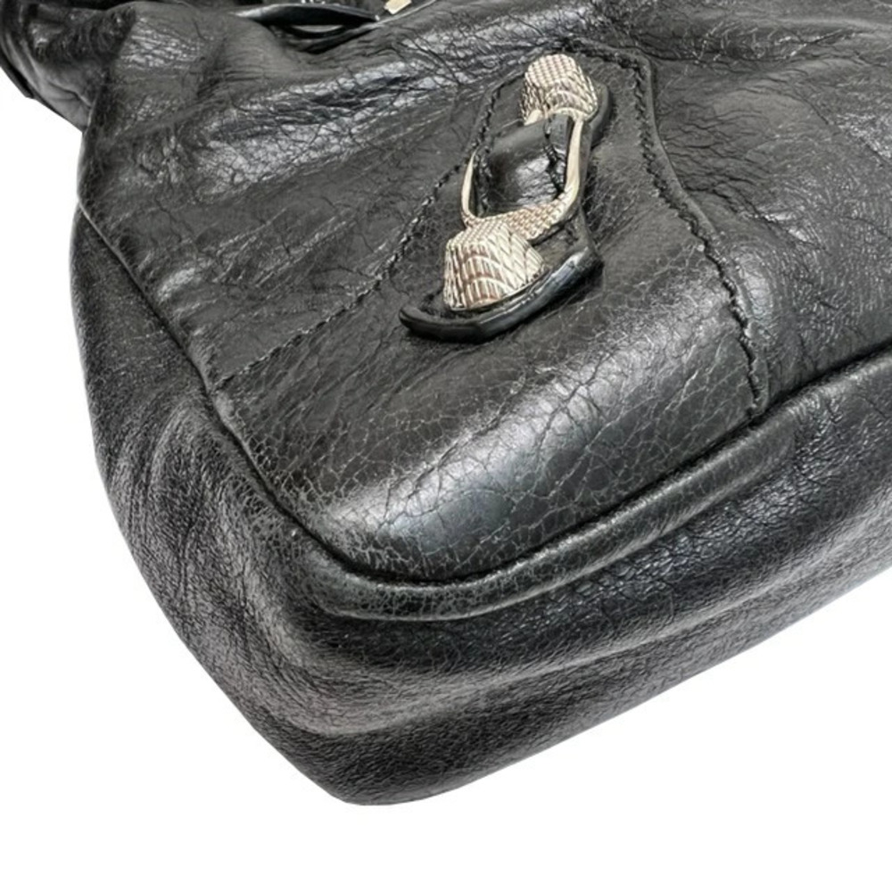 BALENCIAGA The Giant Town Handbag Shoulder Bag Black Leather Mirror Crossbody - Picture 3 of 9
